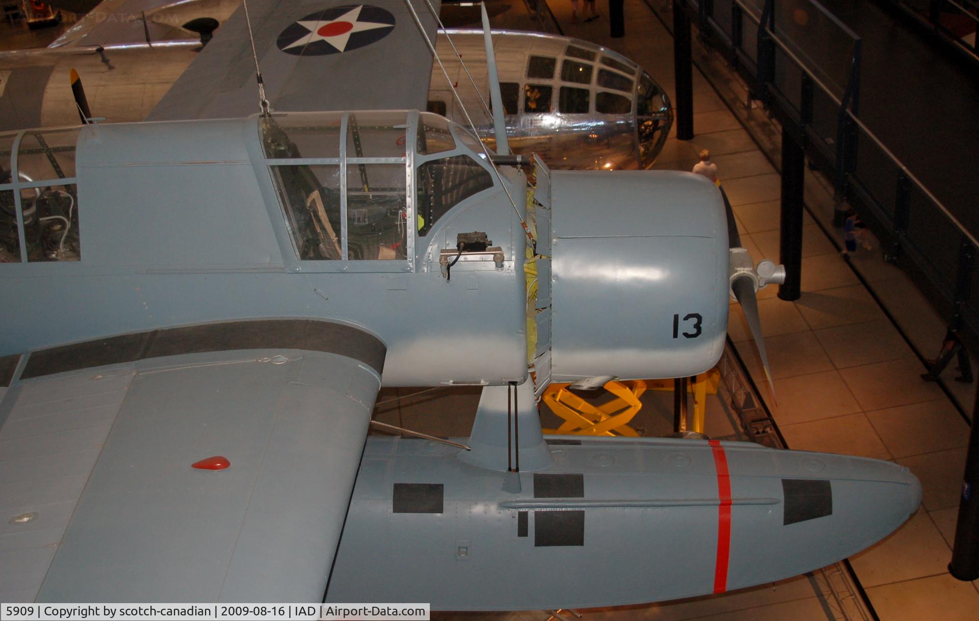 5909, 1942 Vought OS2U-3 Kingfisher C/N 2400, 1942 Vought OS2U-3 Kingfisher at the Steven F. Udvar-Hazy Center, Smithsonian National Air and Space Museum, Chantilly, VA