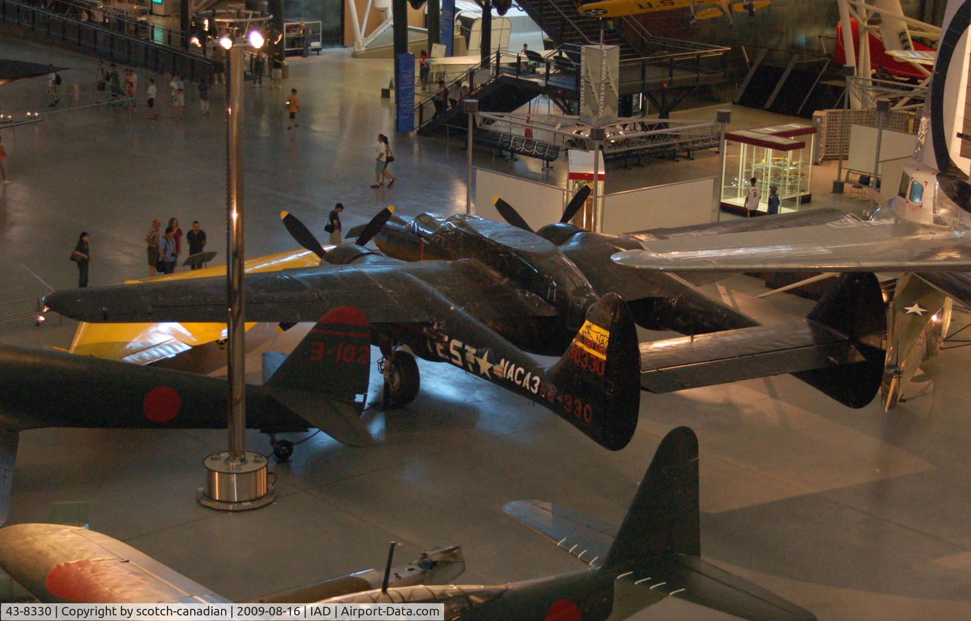 43-8330, 1943 Northrop P-61C Black Widow C/N 1376, 1943 Northrop P-61C Black Widow at the Steven F. Udvar-Hazy Center, Smithsonian National Air and Space Museum, Chantilly, VA