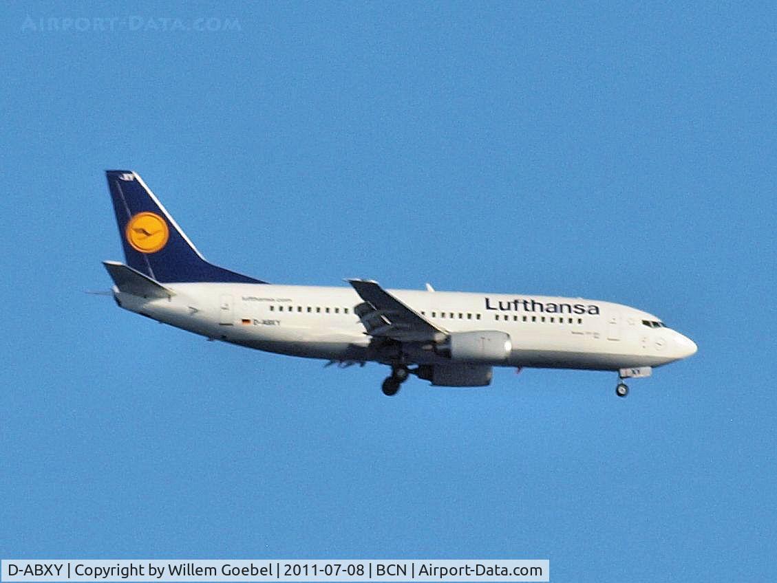 D-ABXY, 1989 Boeing 737-330 C/N 24563, Prepare for landing on Barcelona Airport