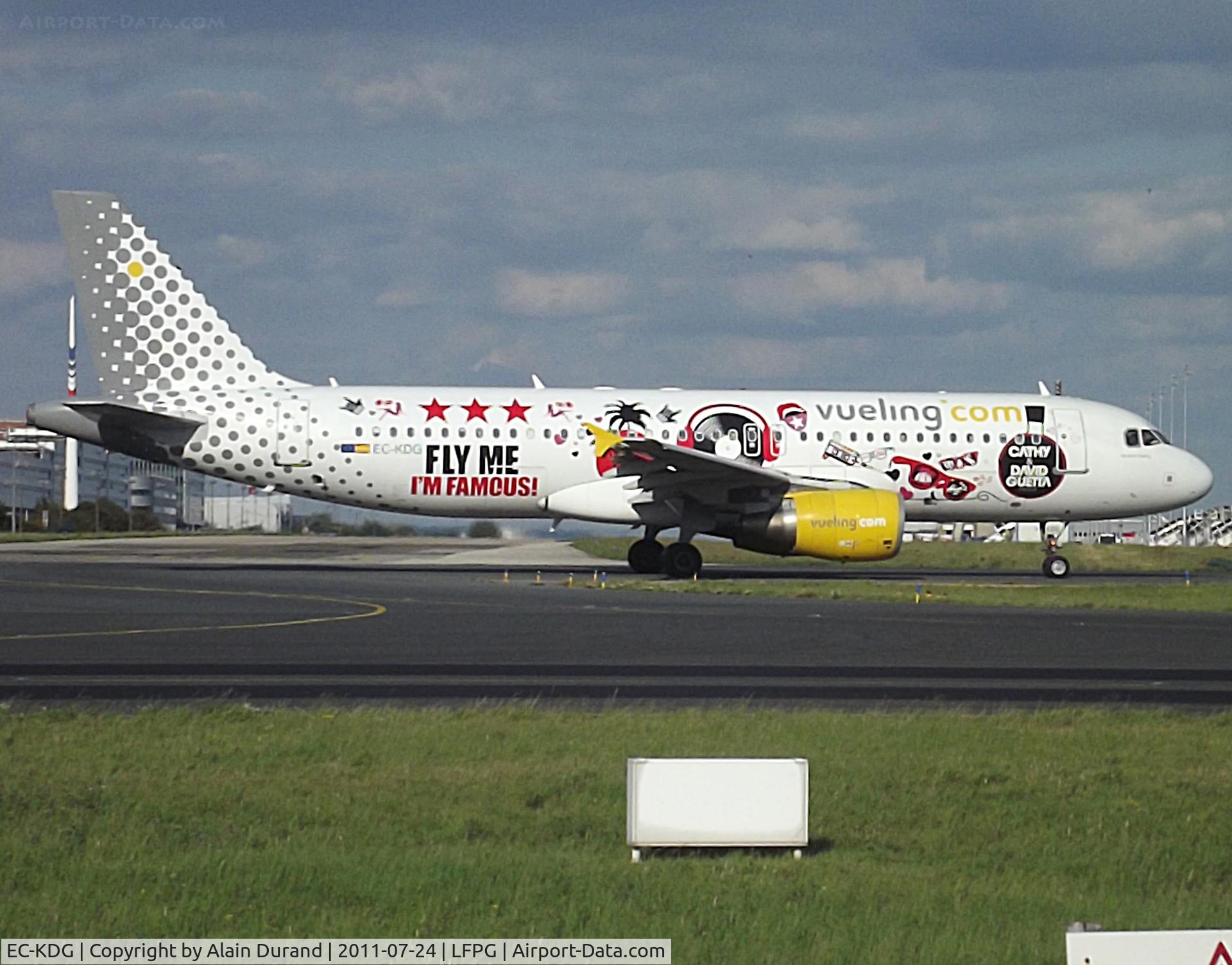 EC-KDG, 2007 Airbus A320-214 C/N 3095, David Guetta is a world famous DJ who regularly works at jetsetters' favorite dancing and watering holes in Ibiza. His wife Cathy and he reportedly came up with the special livery adorning Delta-Golf