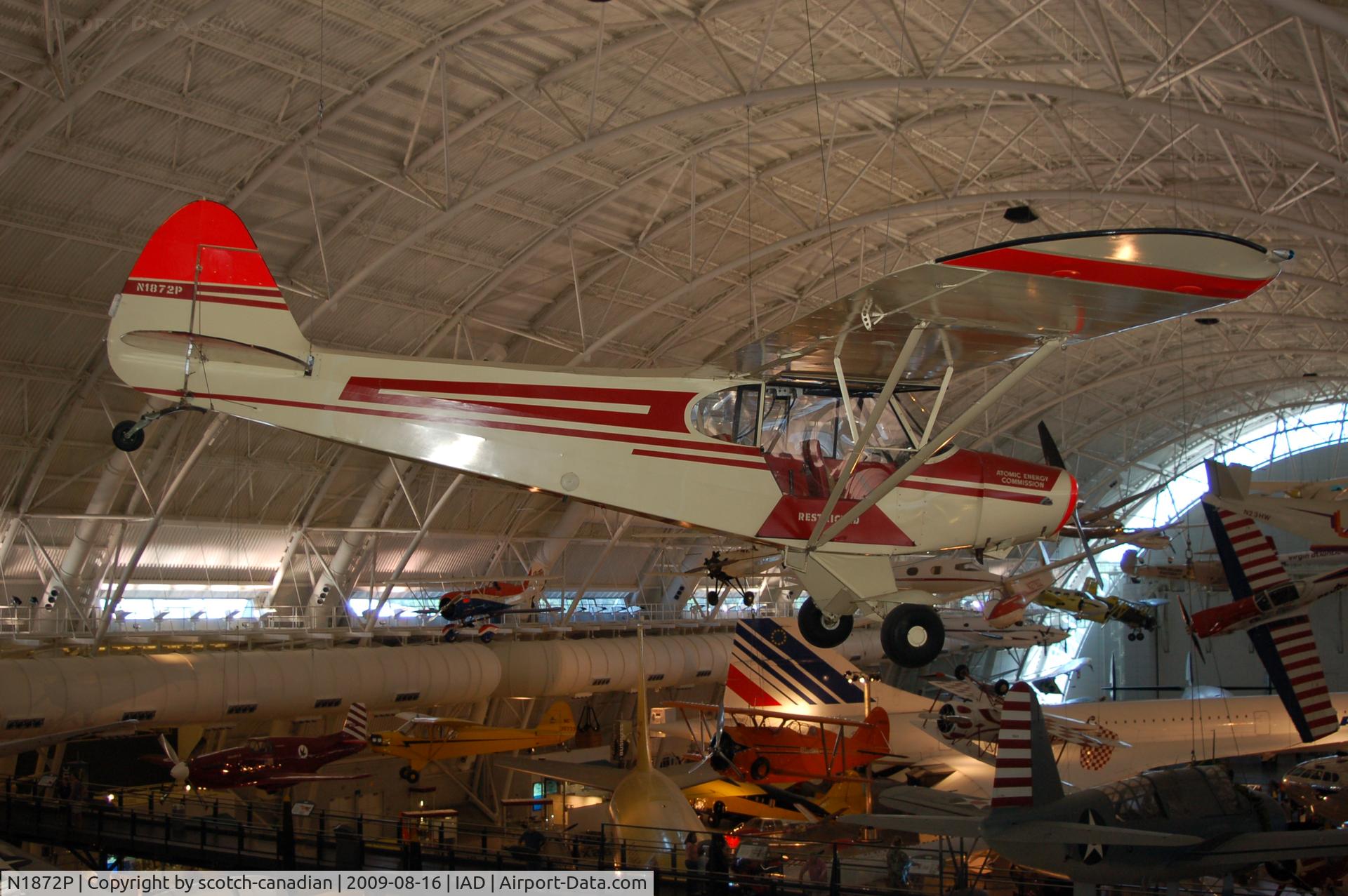 N1872P, Piper PA-18-150 Super Cub Super Cub C/N 18-4151, Piper PA-18 Super Cub at the Steven F. Udvar-Hazy Center, Smithsonian National Air and Space Museum, Chantilly, VA