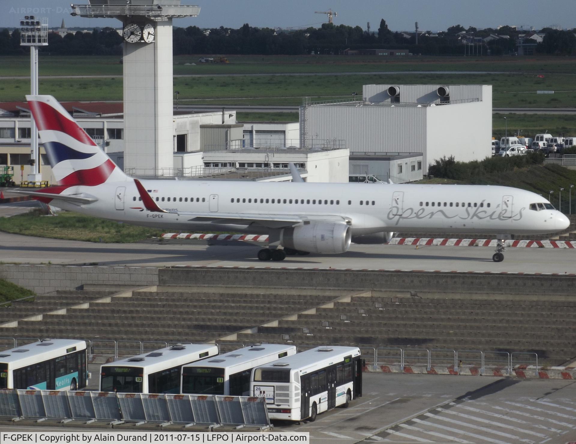F-GPEK, 1995 Boeing 757-236 C/N 25808, F-GPEK spent her first 13 years serving BA as G-BPEK and moved across the Channel in 2008. Named 