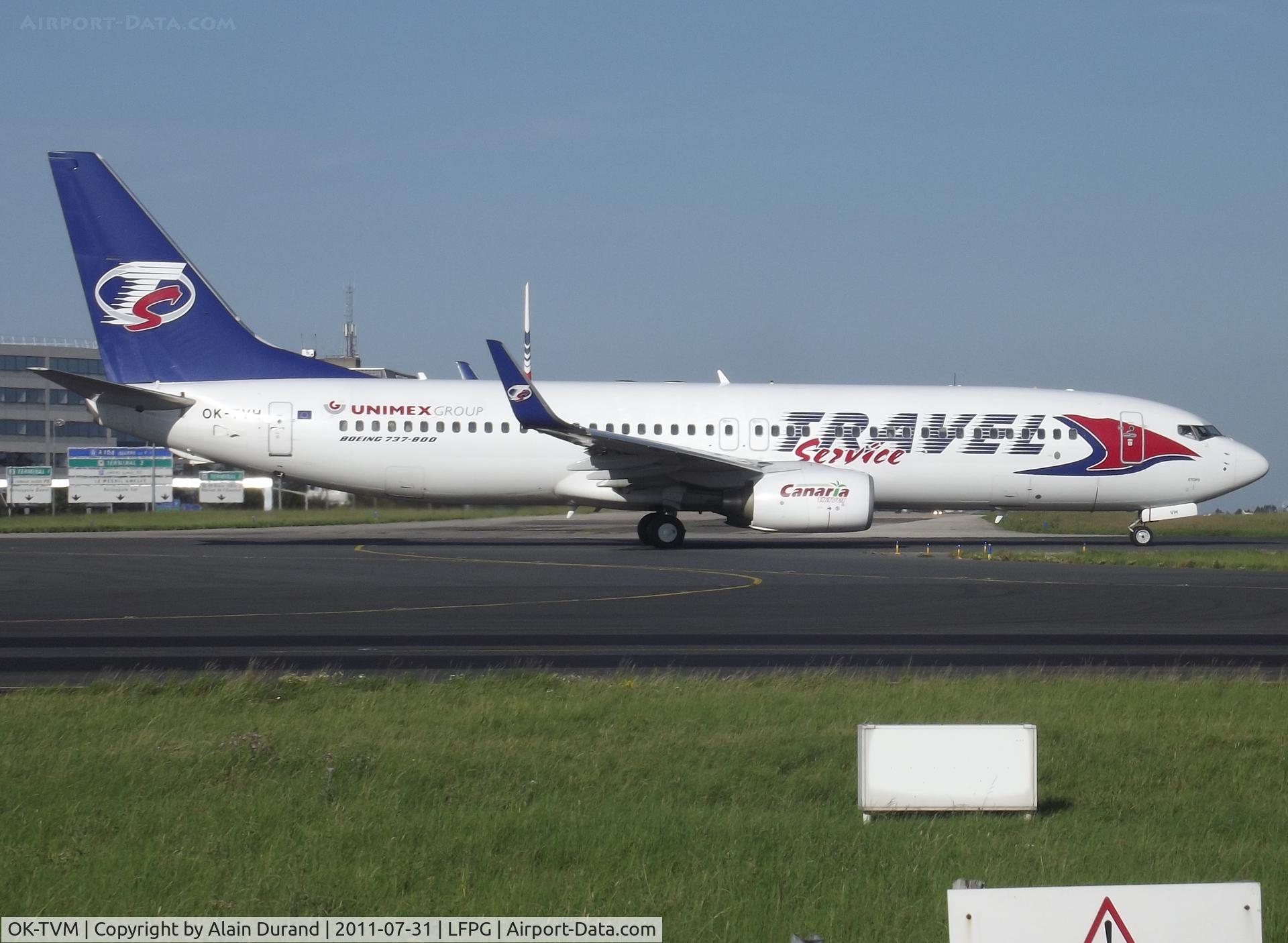 OK-TVM, 2010 Boeing 737-8FN C/N 37077, heading to runway 08R