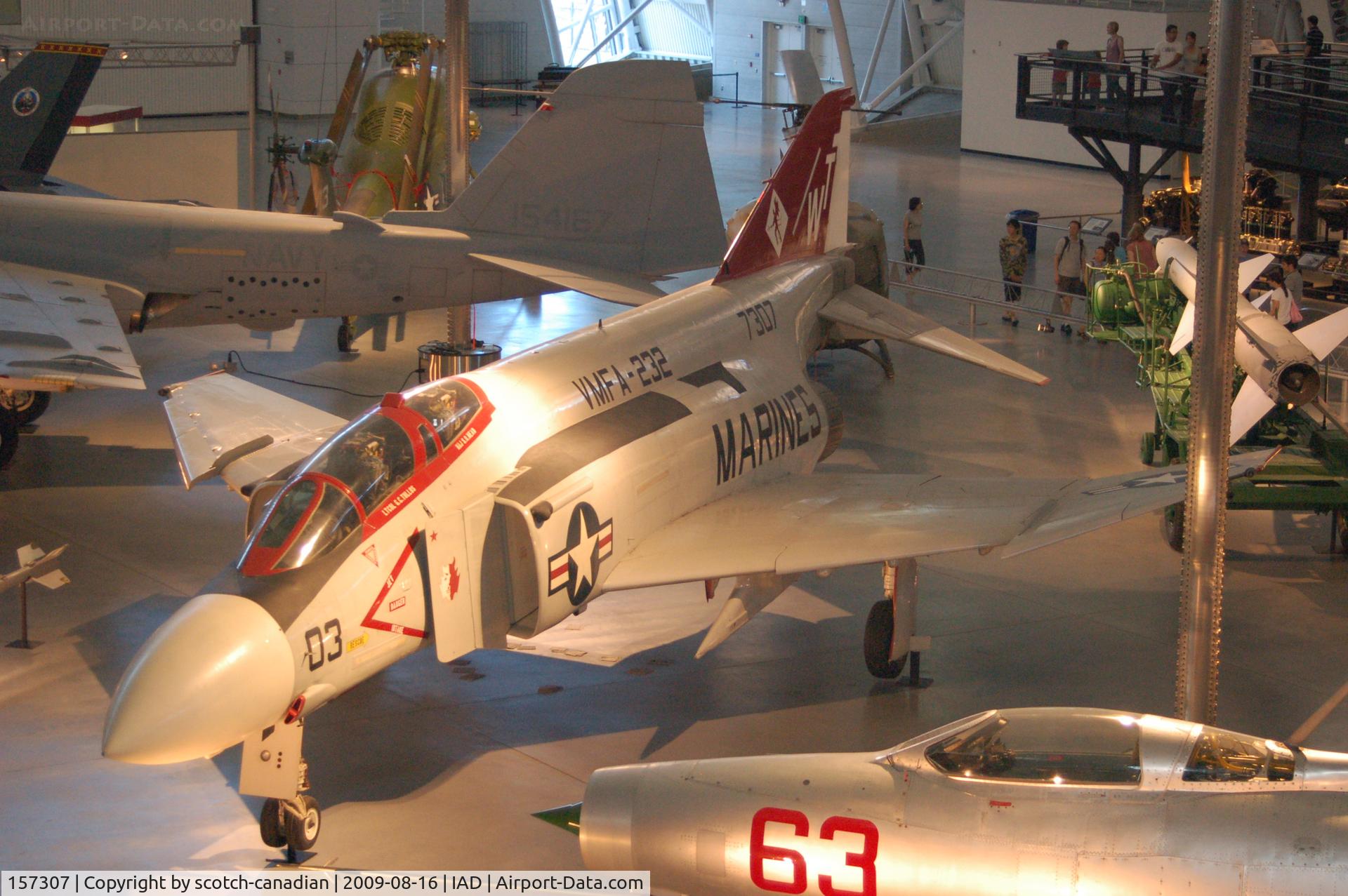 157307, McDonnell F-4J Phantom II C/N 4018, McDonnell F-4S Phantom II at the Steven F. Udvar-Hazy Center, Smithsonian National Air and Space Museum, Chantilly, VA