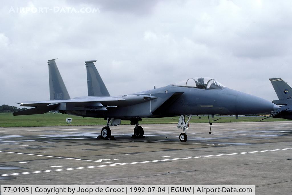 77-0105, McDonnell Douglas F-15A Eagle C/N 0389/A317, 32 FS in low viz markings
