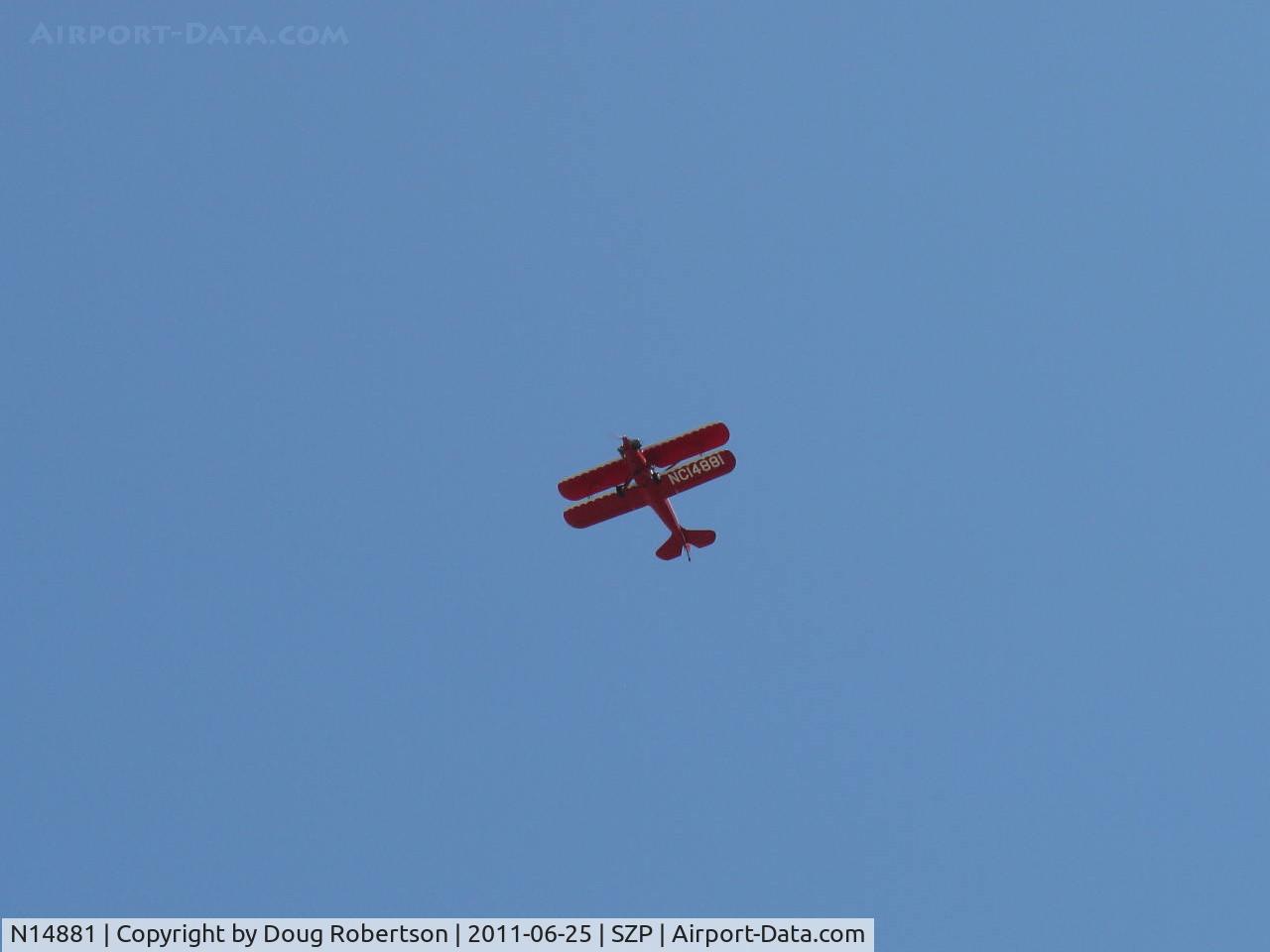 N14881, 1936 Rose Parrakeet A-1 C/N 105, 1936 Rose A-1 PARRAKEET, Continental C85 85 Hp, takeoff climb Rwy 22