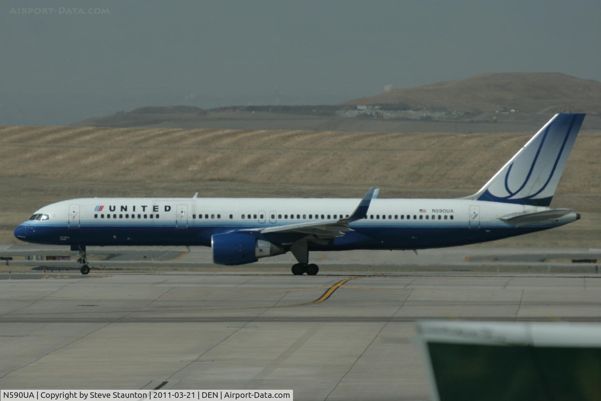 N590UA, 1997 Boeing 757-222 C/N 28708, Taken at Denver International Airport, in March 2011 whilst on an Aeroprint Aviation tour