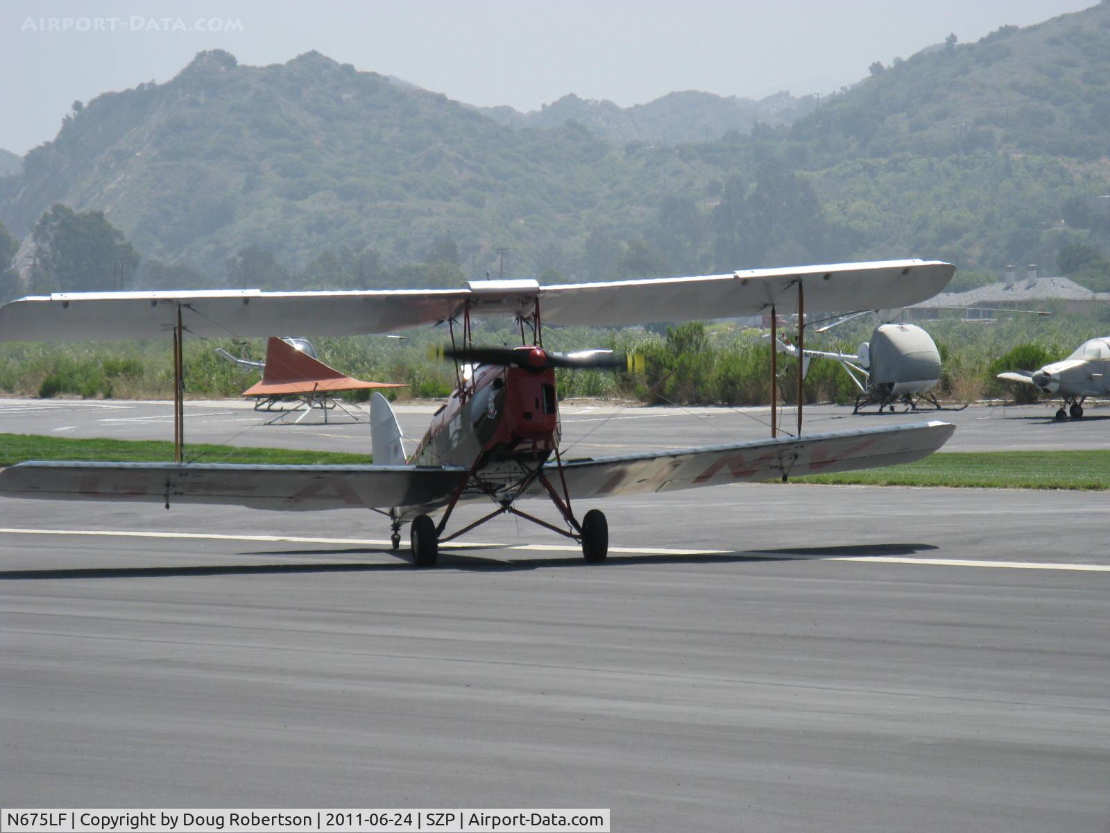 N675LF, 1944 De Havilland DH-82A Tiger Moth II C/N 86572, 1944 DeHavilland DH 82A TIGER MOTH, DeHavilland GIPSY MAJOR in-line inverted air-cooled 135 Hp, taxi