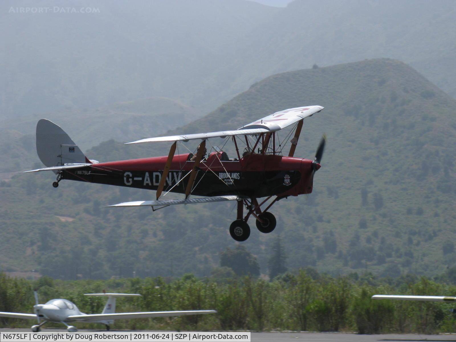 N675LF, 1944 De Havilland DH-82A Tiger Moth II C/N 86572, 1944 DeHavilland DH 82A TIGER MOTH, DeHavilland GIPSY MAJOR in-line inverted air-cooled 135 Hp, low pass at speed over Rwy 22