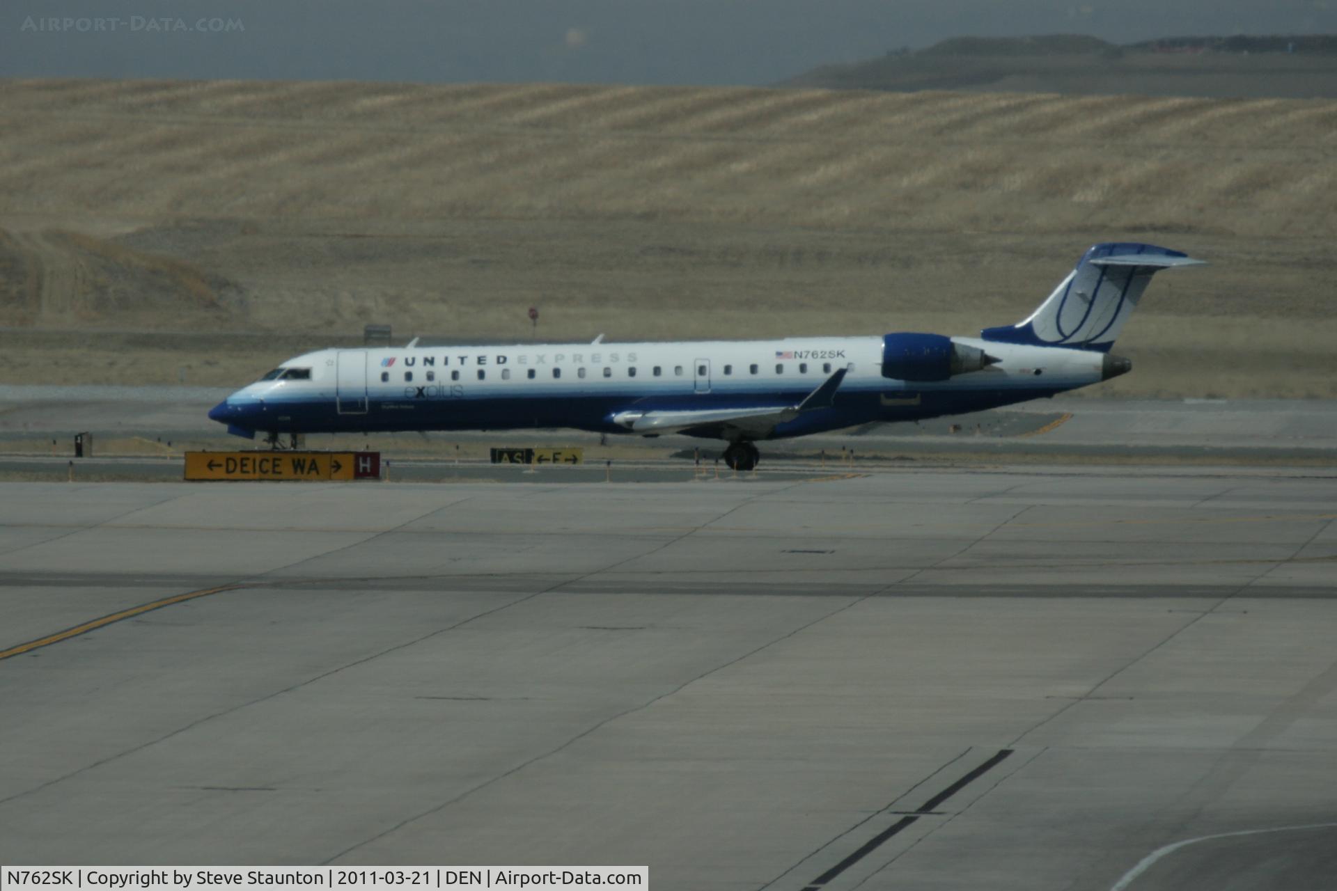 N762SK, 2005 Bombardier CRJ-701ER (CL-600-2C10) Regional Jet C/N 10226, Taken at Denver International Airport, in March 2011 whilst on an Aeroprint Aviation tour