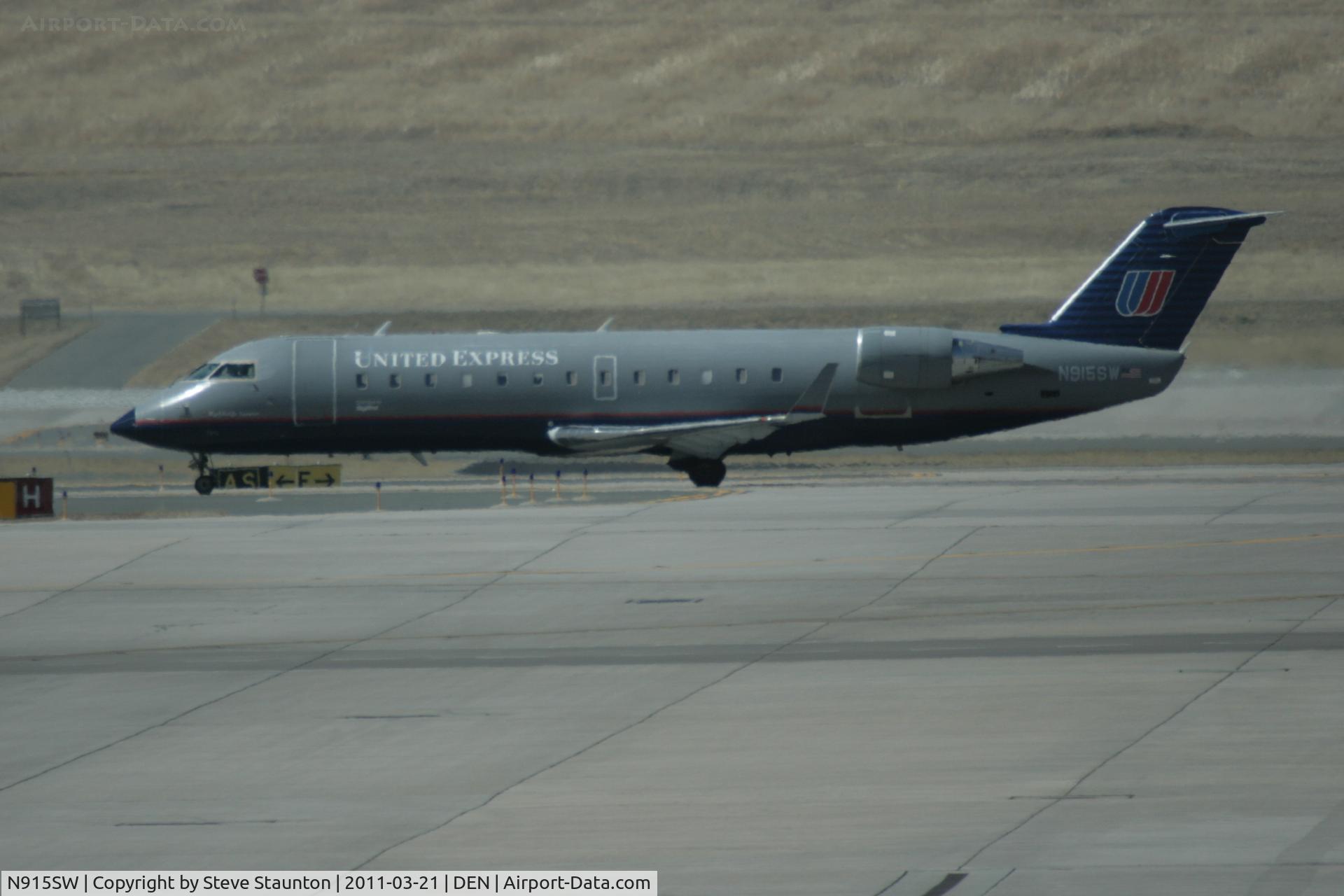 N915SW, 2002 Bombardier CRJ-200LR (CL-600-2B19) C/N 7615, Taken at Denver International Airport, in March 2011 whilst on an Aeroprint Aviation tour