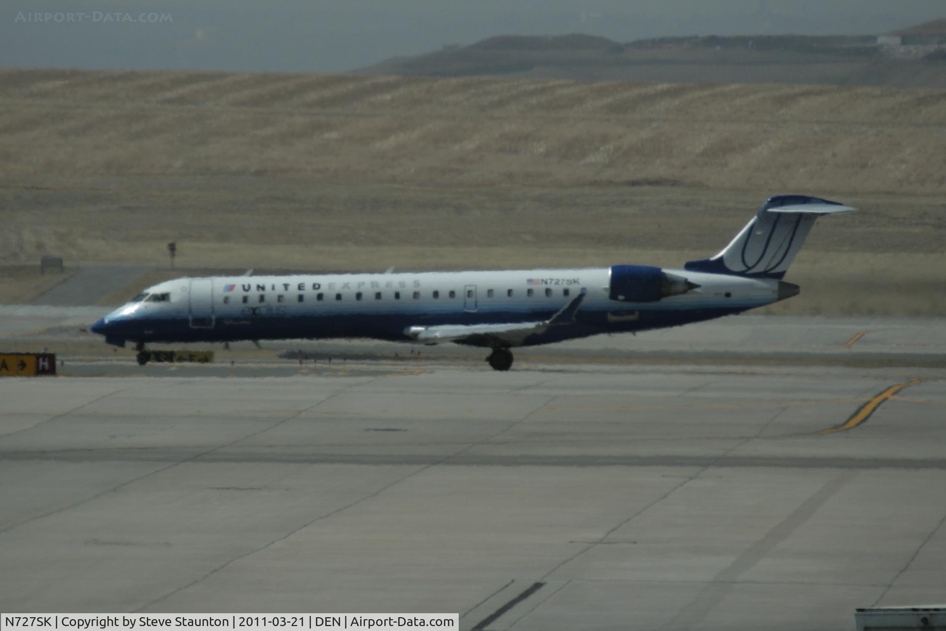 N727SK, 2005 Bombardier CRJ-701ER (CL-600-2C10) Regional Jet C/N 10191, Taken at Denver International Airport, in March 2011 whilst on an Aeroprint Aviation tour