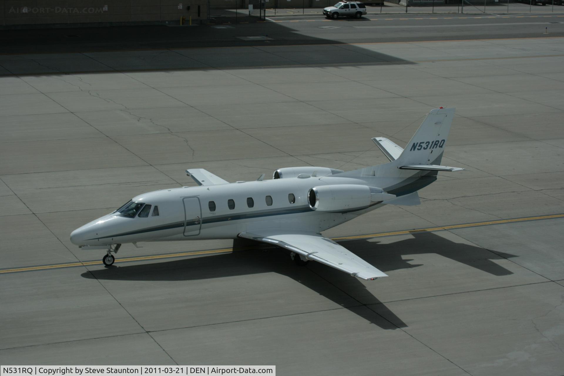 N531RQ, 2001 Cessna 560XL Citation Excel C/N 560-5184, Taken at Denver International Airport, in March 2011 whilst on an Aeroprint Aviation tour