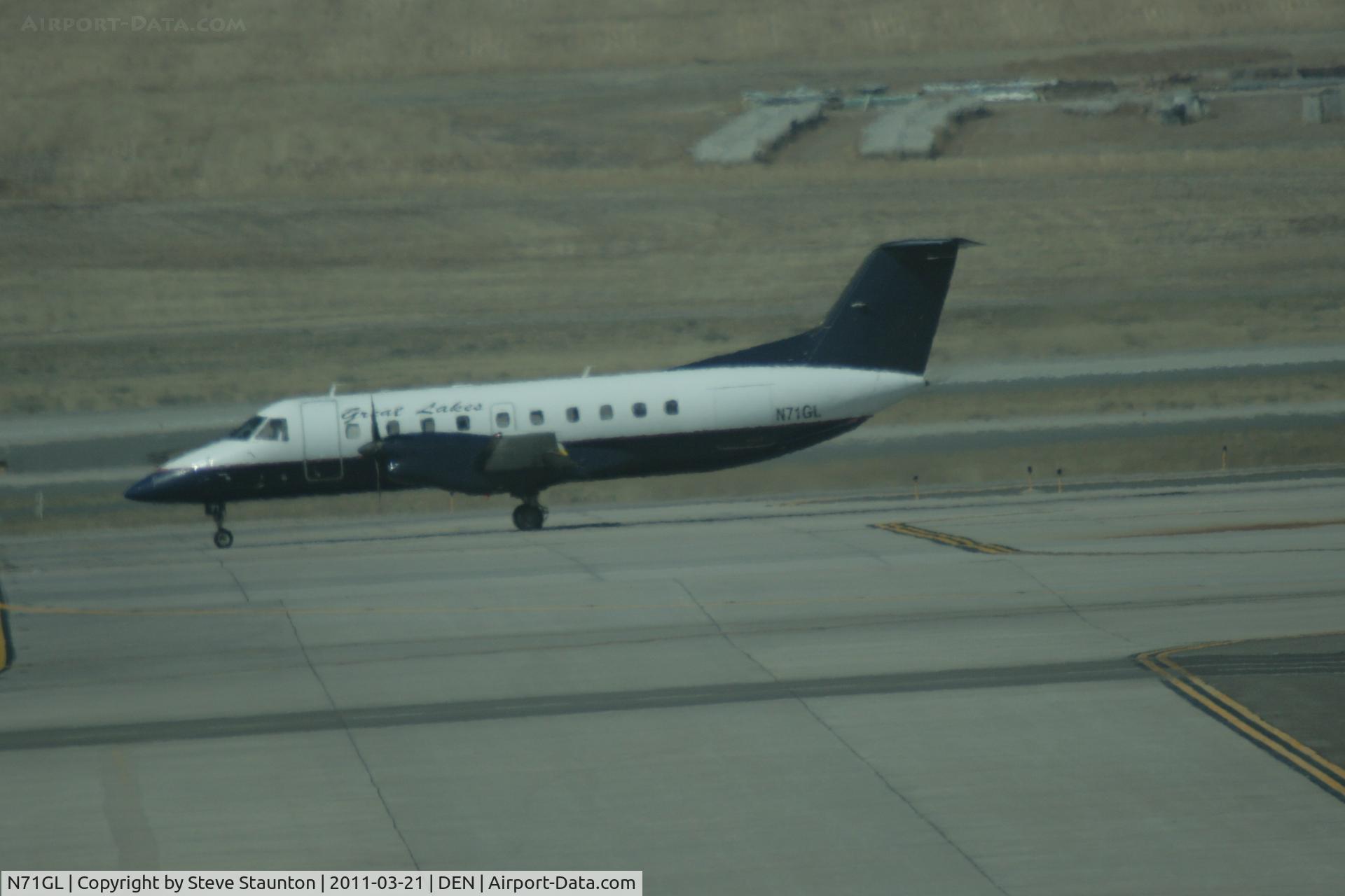 N71GL, 1988 Embraer EMB-120ER Brasilia C/N 120071, Taken at Denver International Airport, in March 2011 whilst on an Aeroprint Aviation tour