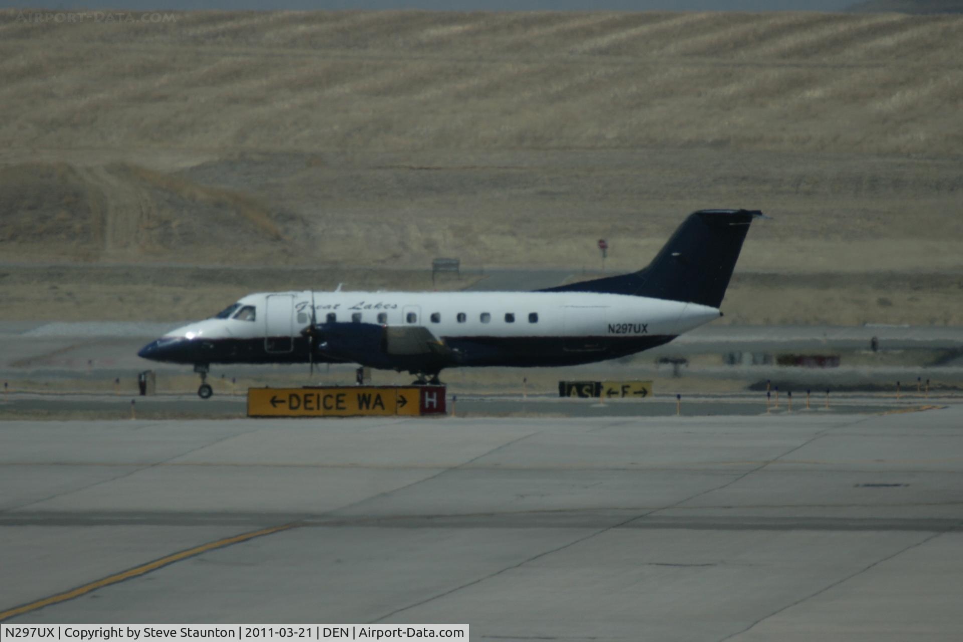 N297UX, 1995 Embraer EMB-120ER Brasilia C/N 120.297, Taken at Denver International Airport, in March 2011 whilst on an Aeroprint Aviation tour