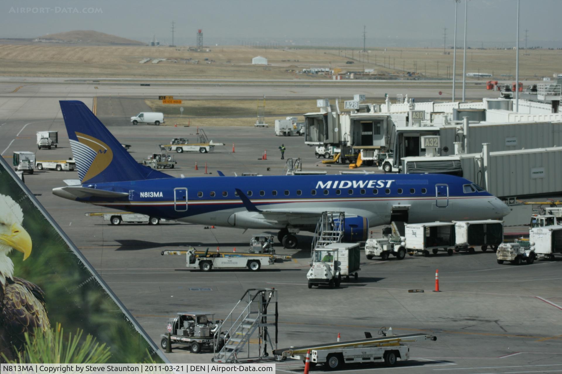 N813MA, 2004 Embraer 170SU (ERJ-170-100SU) C/N 17000031, Taken at Denver International Airport, in March 2011 whilst on an Aeroprint Aviation tour