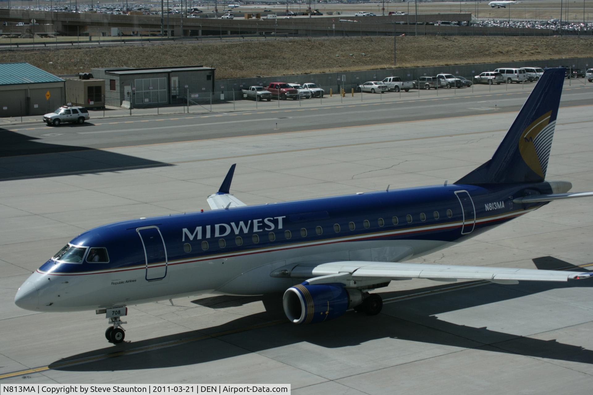 N813MA, 2004 Embraer 170SU (ERJ-170-100SU) C/N 17000031, Taken at Denver International Airport, in March 2011 whilst on an Aeroprint Aviation tour