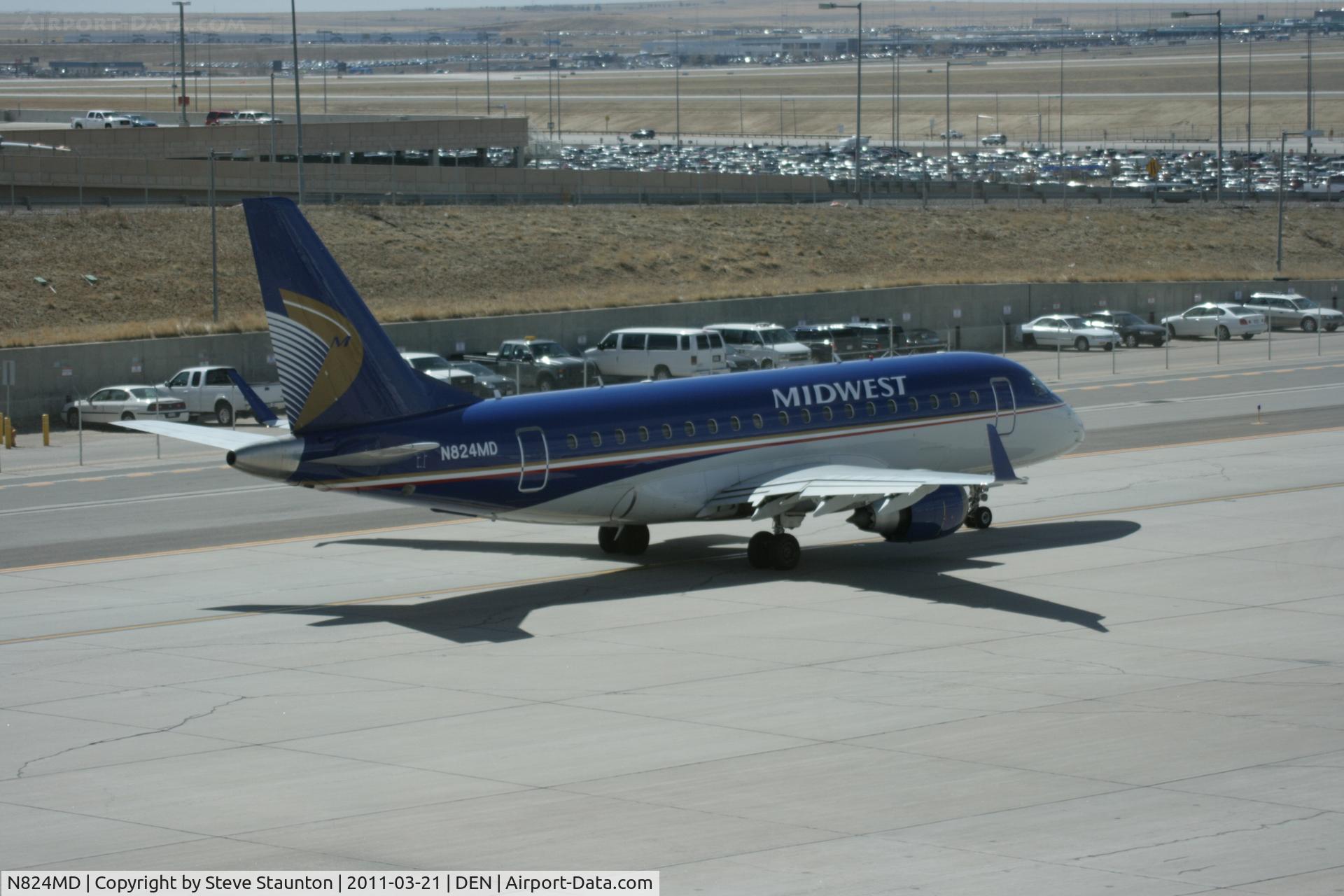N824MD, 2005 Embraer 170SU (ERJ-170-100SU) C/N 17000045, Taken at Denver International Airport, in March 2011 whilst on an Aeroprint Aviation tour