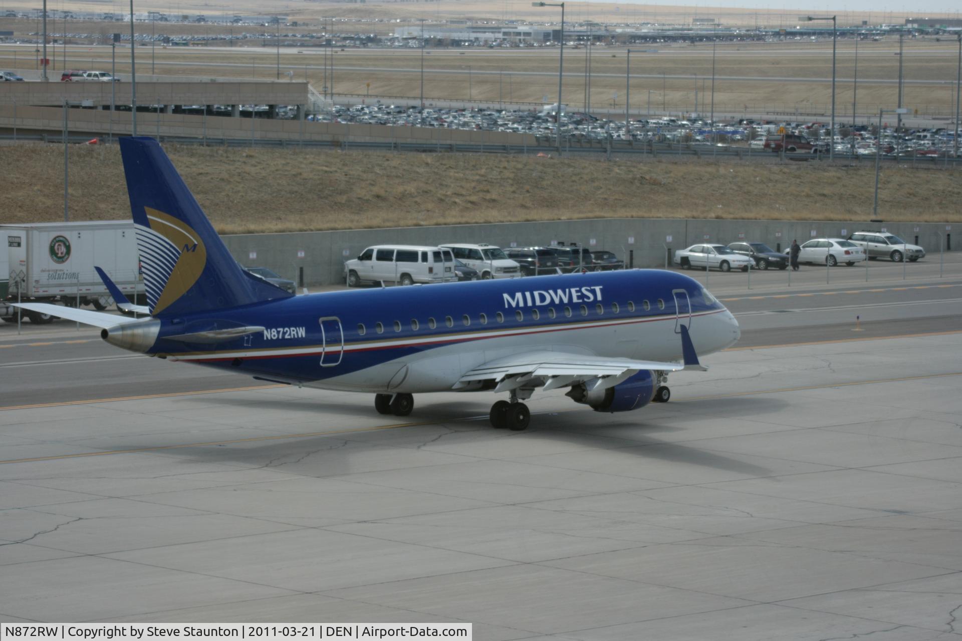 N872RW, 2006 Embraer ERJ 170-100 SE C/N 17000143, Taken at Denver International Airport, in March 2011 whilst on an Aeroprint Aviation tour