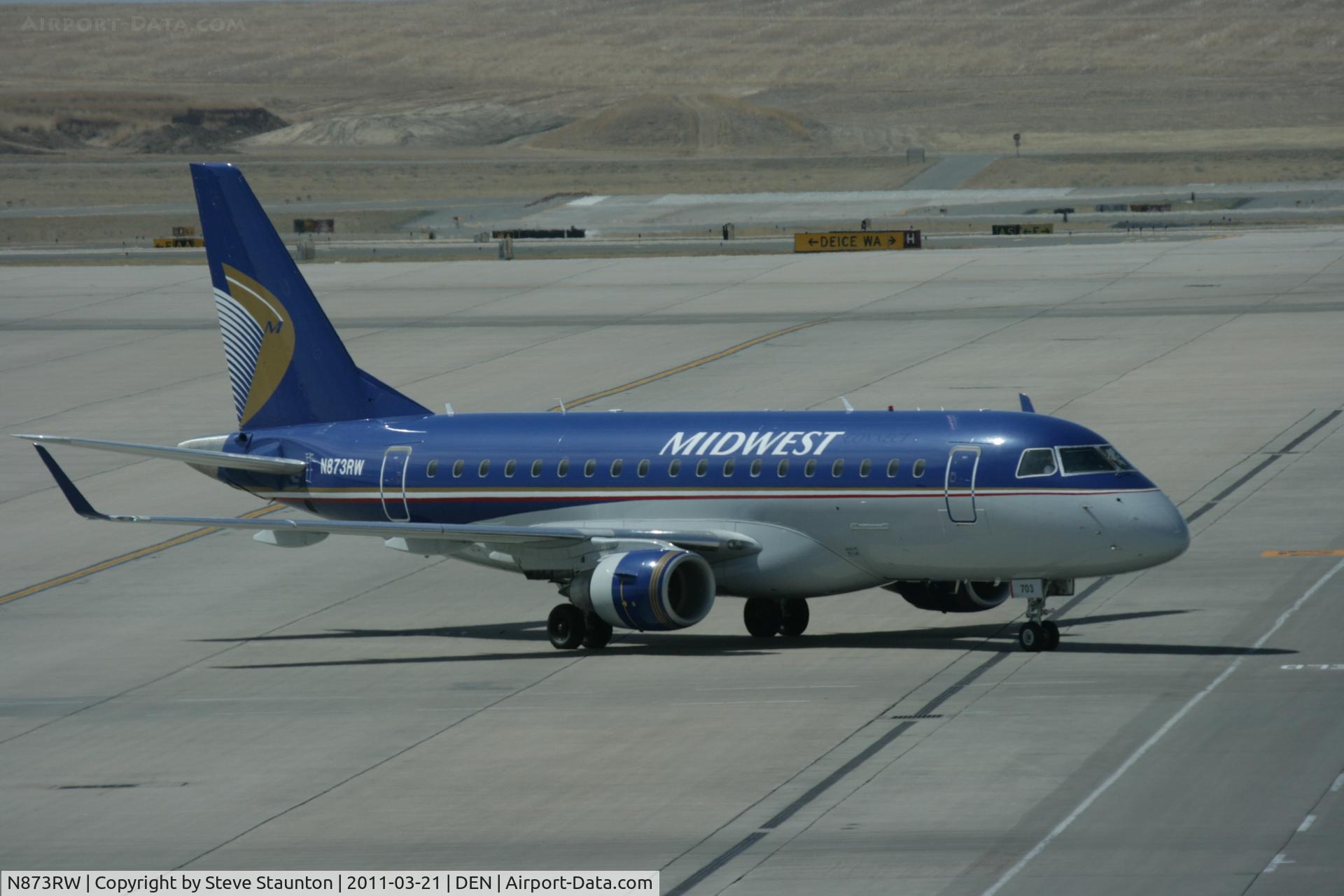N873RW, 2006 Embraer 170SU (ERJ-170-100SU) C/N 17000144, Taken at Denver International Airport, in March 2011 whilst on an Aeroprint Aviation tour