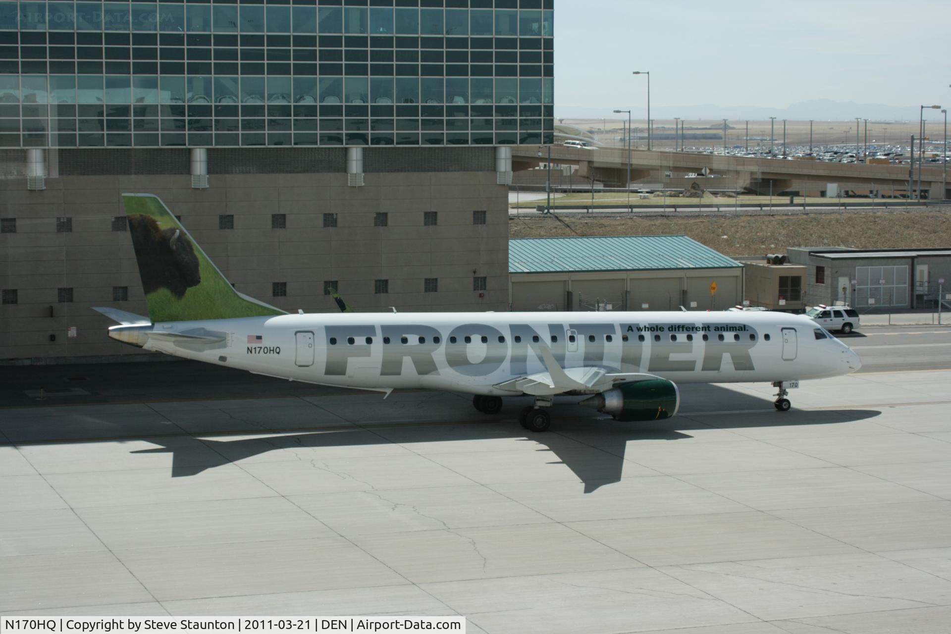N170HQ, 2008 Embraer 190AR (ERJ-190-100IGW) C/N 19000191, Taken at Denver International Airport, in March 2011 whilst on an Aeroprint Aviation tour
