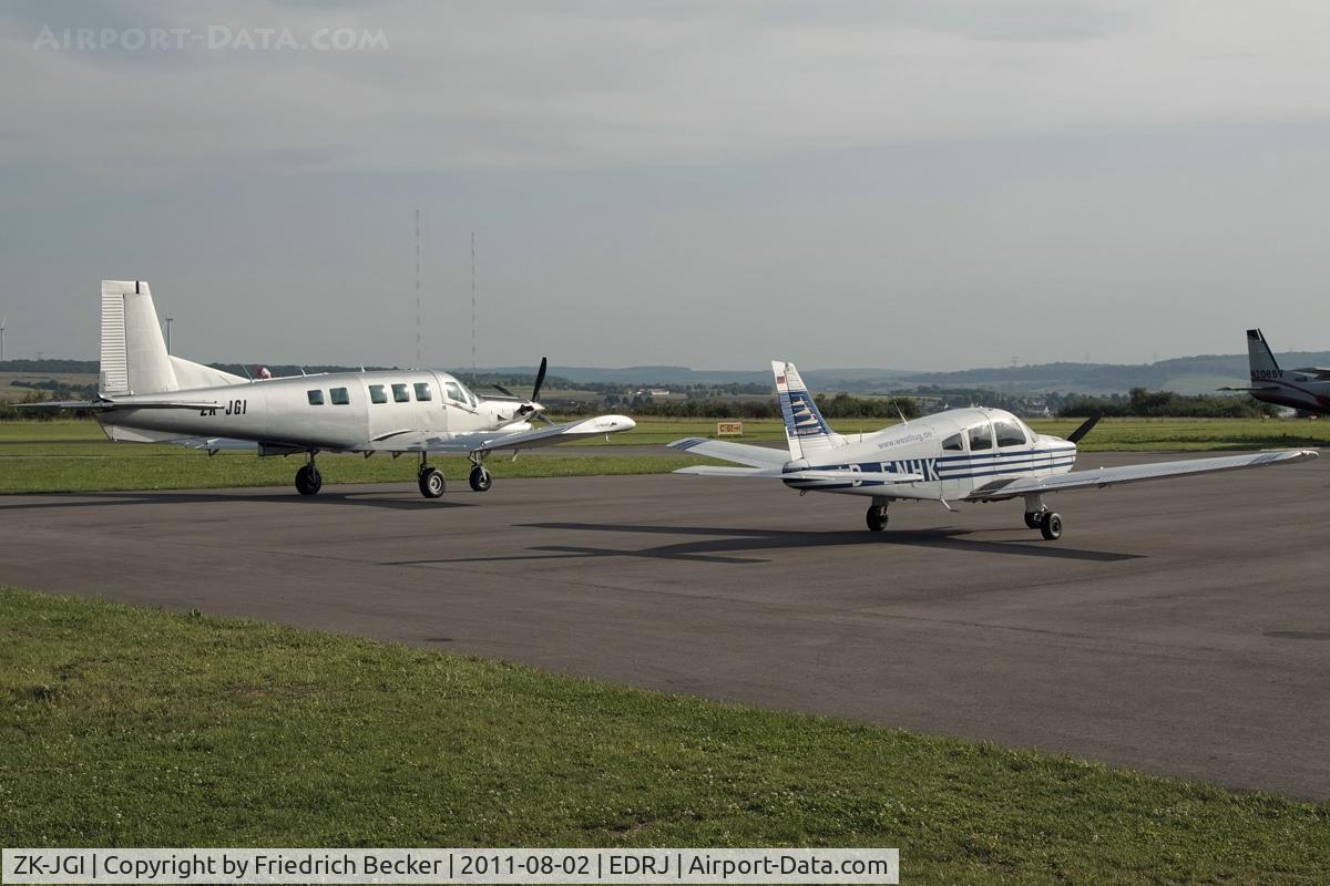 ZK-JGI, 2004 Pacific Aerospace 750XL C/N 113, parked at Saarlouis during the 2011 European Championship and Worldcup in Formation Skydiving and Artistics
