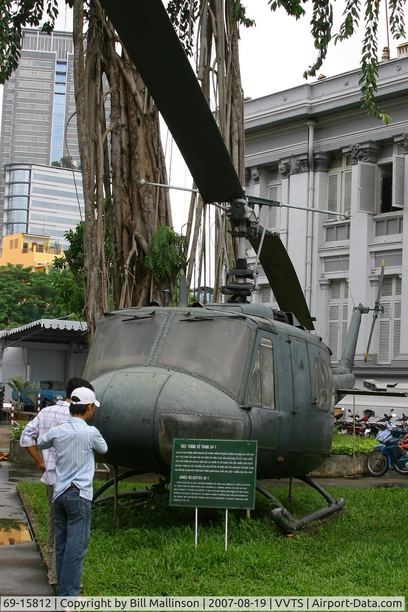 69-15812, Bell UH-1H Iroquois C/N 12091, neglected old UH-1 at a Ho Chi Minh City museum
