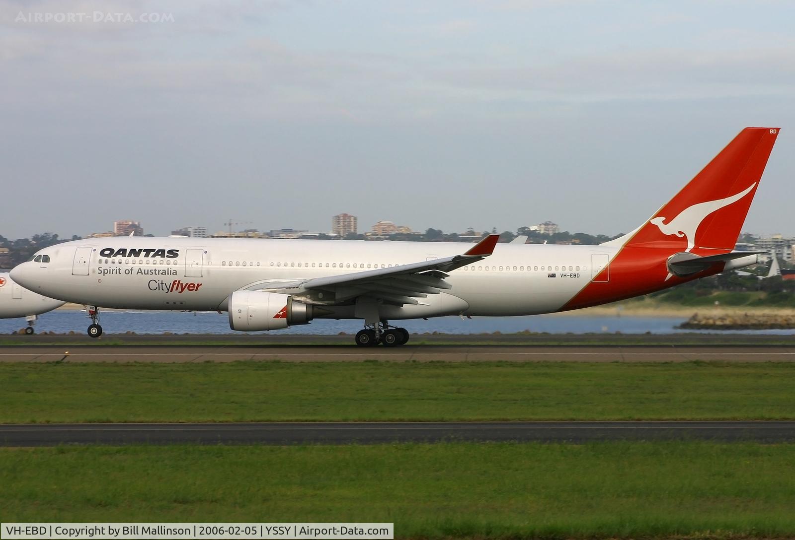 VH-EBD, 2003 Airbus A330-201 C/N 0513, Rotating from 16R