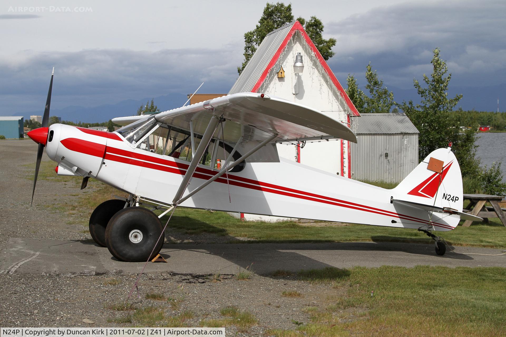 N24P, 1981 Piper PA-18-150 Super Cub C/N 18-8109073, Next to the shack!