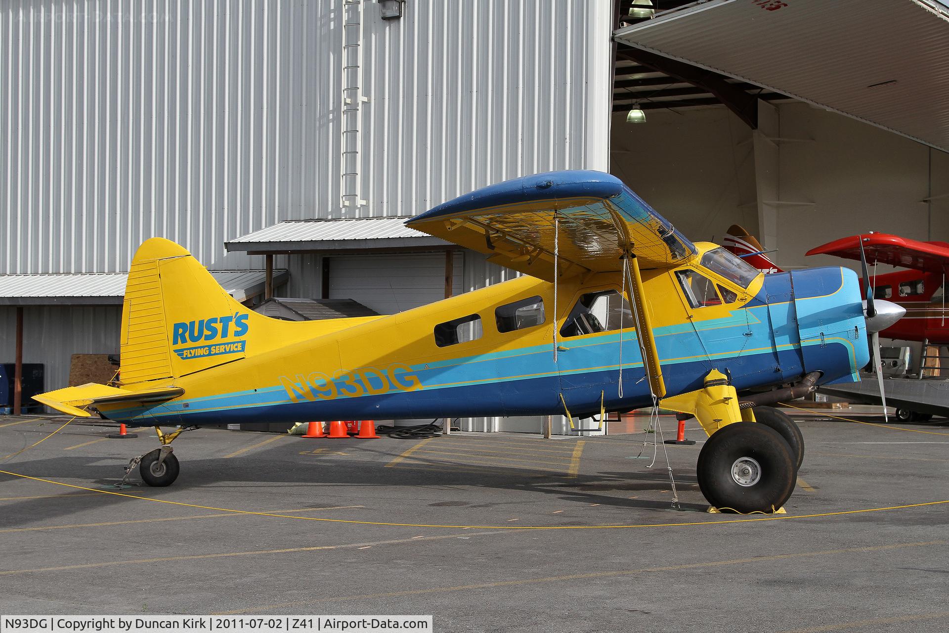 N93DG, 1953 De Havilland Canada DHC-2 Beaver Mk.I (L20A) C/N 601, Unique Rusty's Air Service colors.