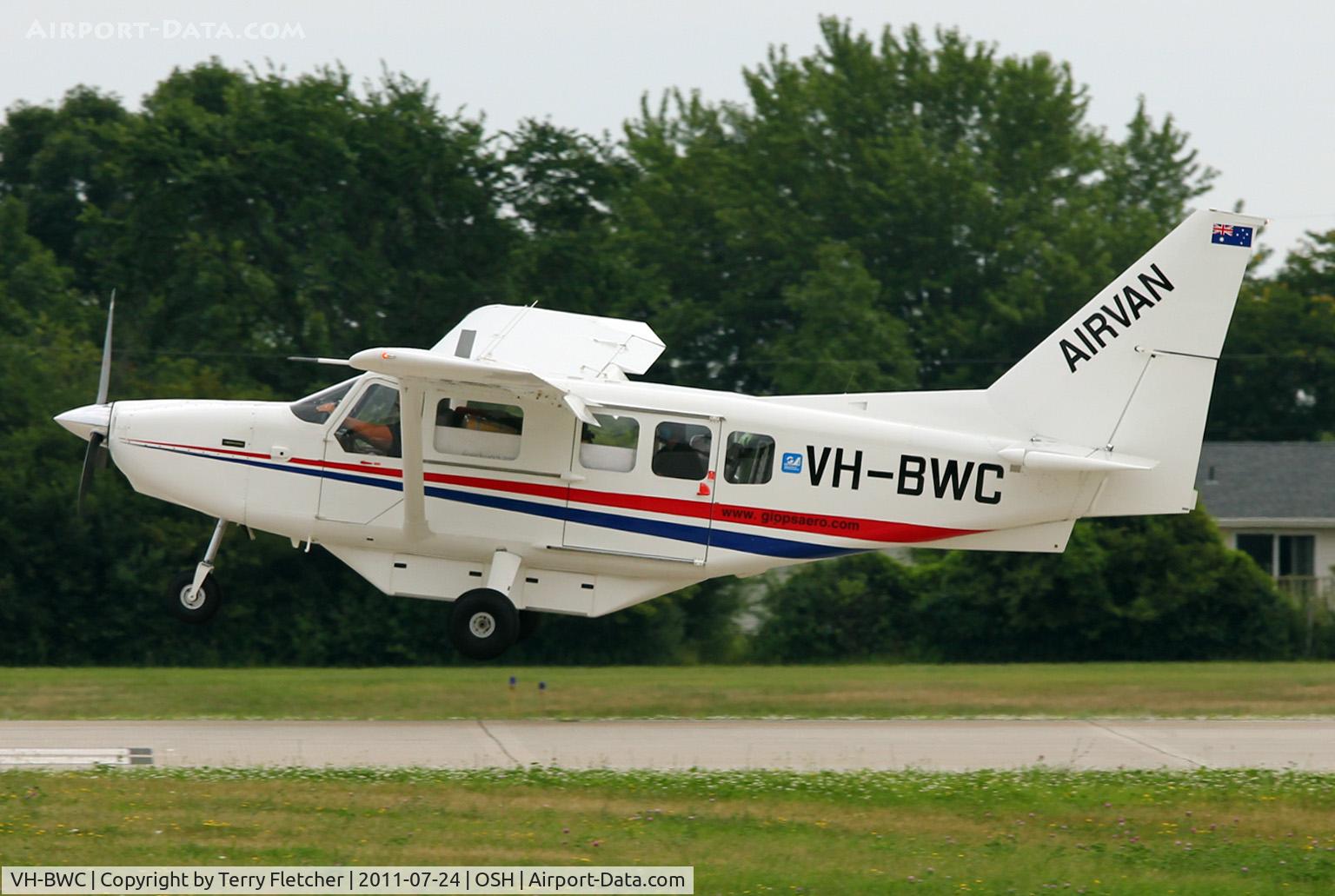 VH-BWC, Gippsland GA-8 Airvan C/N GA8-10-156, GippsAero GA8 Airvan, c/n: GA8-10-156 arriving at 2011 Oshkosh to be displayed in the Static Show