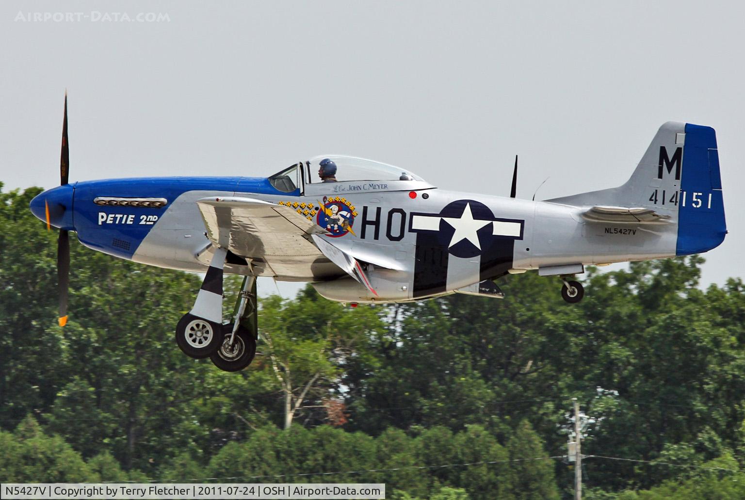 N5427V, 1944 North American F-51D Mustang C/N 44-72942, 1944 North American F-51D, ex 44-72942 c/n 122-39401 - Painted as 
