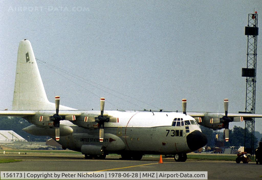 156173, Lockheed EC-130Q (382C) Hercules C/N 382-4277, EC-130Q Hercules of Fleet Air Reconnaissance Squadron VQ-4 on display at the 1978 RAF Mildenhall Air Fete.