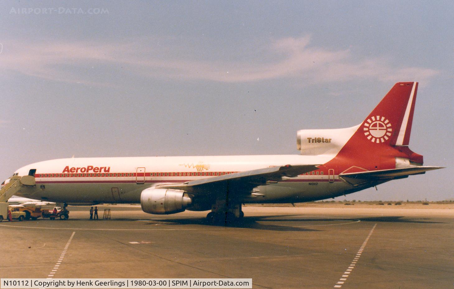 N10112, 1974 Lockheed L-1011-385-1-15 TriStar 100 C/N 193L-1064, Aero Peru
