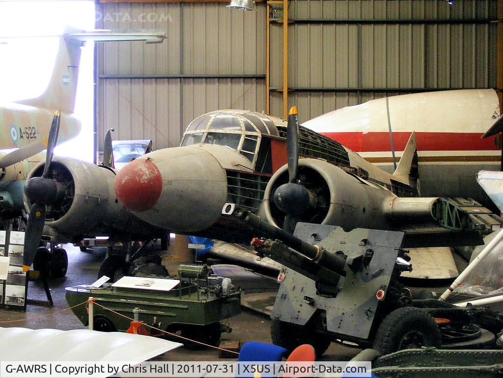 G-AWRS, Avro 652A Anson C.19 Srs 2 C/N 33785, Displayed at the North East Aircraft Museum, Unsworth