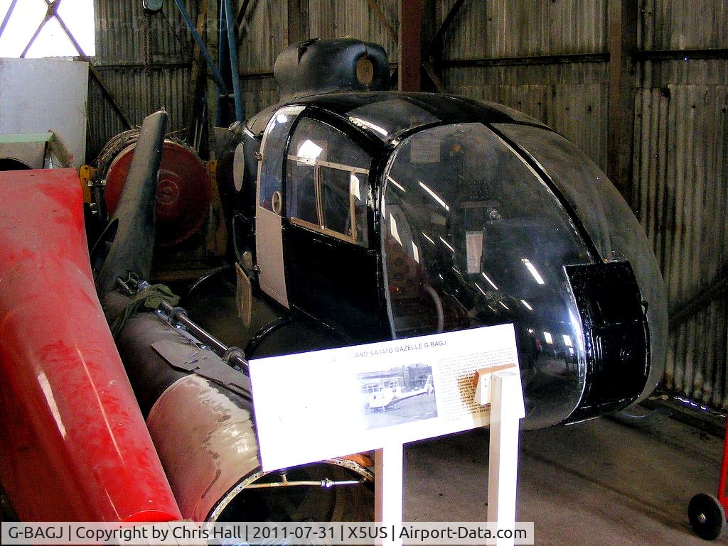 G-BAGJ, 1973 Westland SA-341G Gazelle C/N WA1039, at the North East Aircraft Museum, Unsworth.