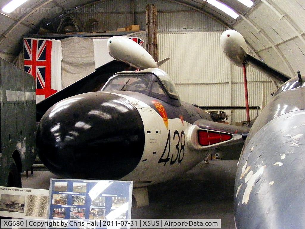 XG680, De Havilland DH-112 Sea Venom FAW.22 C/N 121043, Displayed at the North East Aircraft Museum, Unsworth