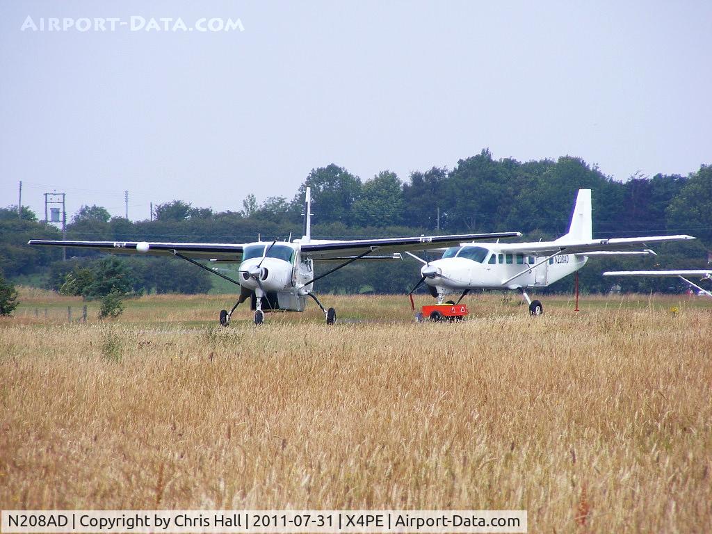 N208AD, 1997 Cessna 208B Grand Caravan C/N 208B0637, at the Peterlee Parachute Centre based at Shotton airfield.
