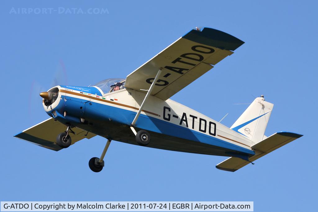 G-ATDO, 1965 Bolkow Bo-208C Junior C/N 576, Bolkow BO-208C  at Breighton's Wings & Wheels Weekend, July 2011.