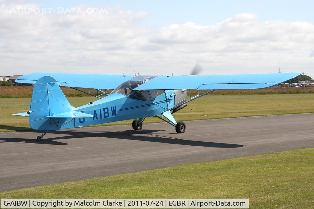 G-AIBW, 1946 Auster J-1N Alpha C/N 2158, Resident Auster J1N taxying in  at Breighton's Wings & Wheels Weekend, July 2011.