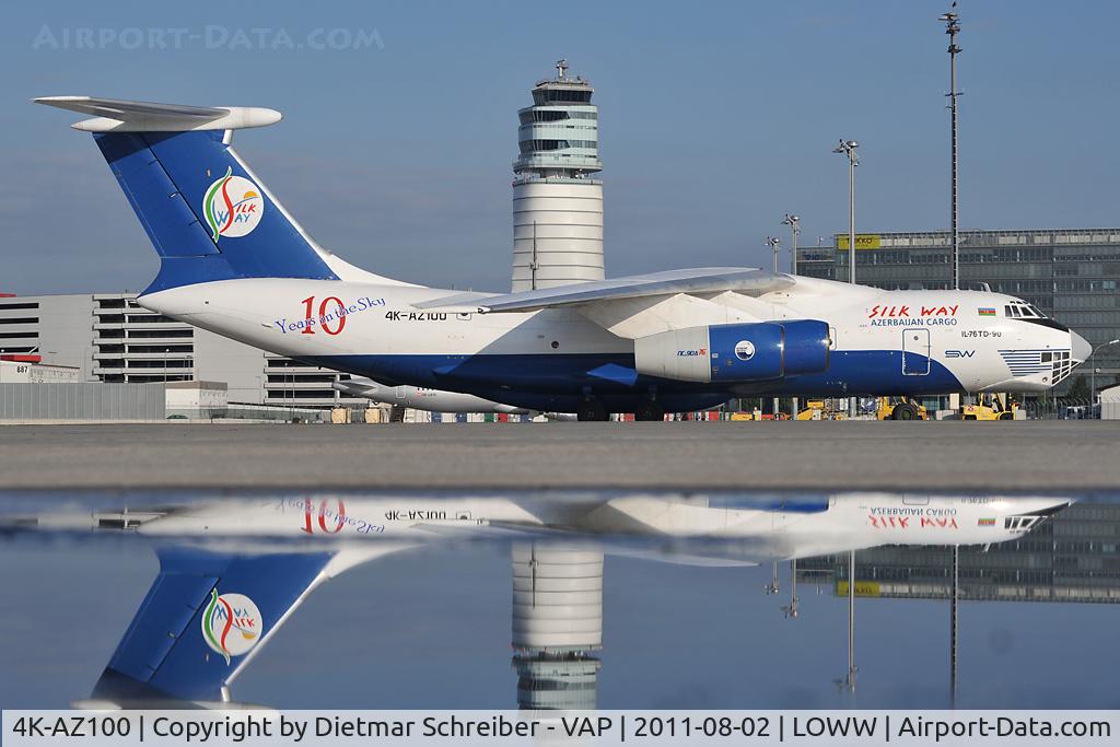 4K-AZ100, Ilyushin Il-76TD-90VD C/N 2073421708, Silkway Ilyushin 76 - reflection