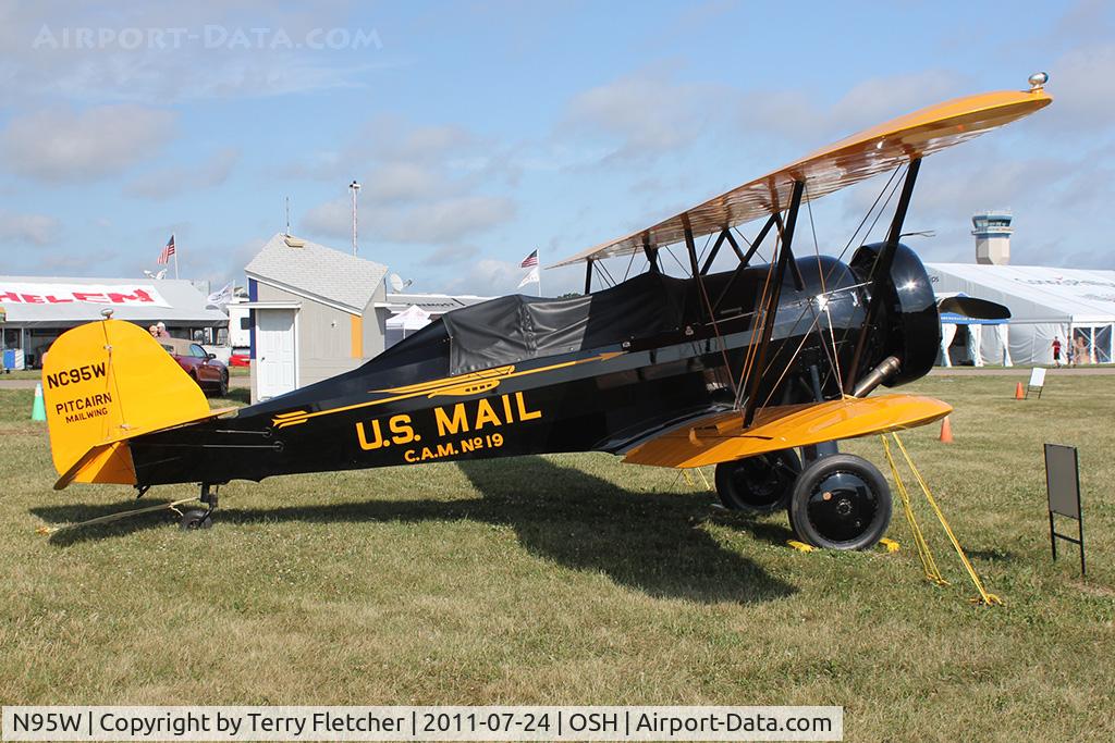 N95W, 1930 Pitcairn PA-7 Super Mailwing C/N 147, 1930 Pitcairn PA-7, c/n: 147 of the EAA at 2011 Oshkosh