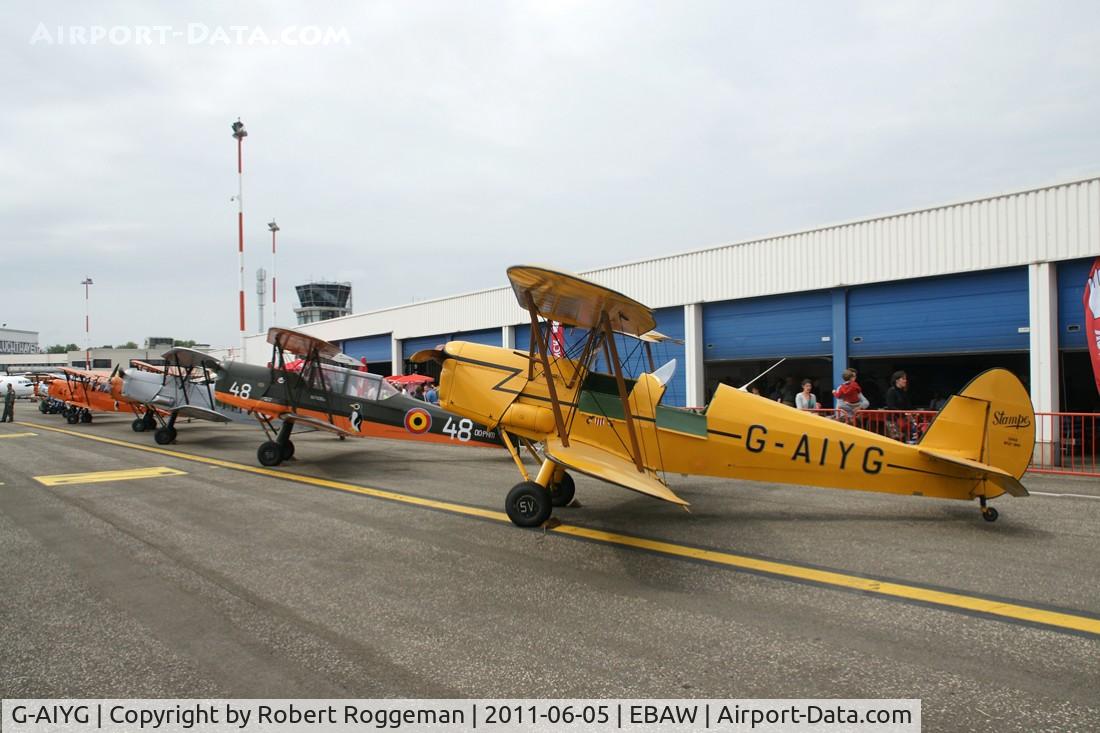 G-AIYG, 1945 Stampe-Vertongen SV-4B C/N 21, Fly in.OO-PAM V-48