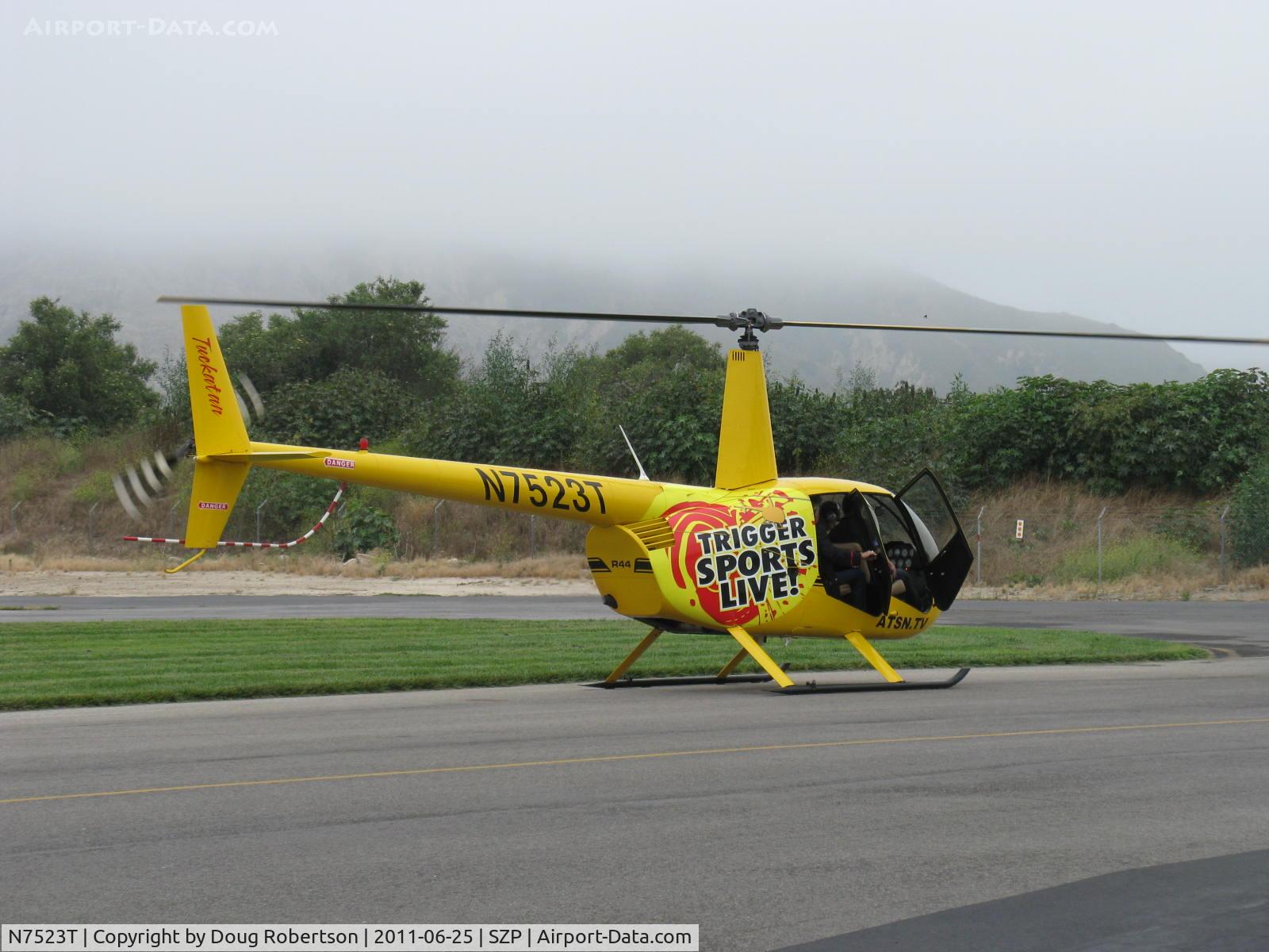 N7523T, 2004 Robinson R44 Raven II C/N 10311, 2004 Robinson R44 RAVEN II, Lycoming O-540 derated to 245 Hp for 5 minutes, 205 Hp continuous, landed for brief time near home hangar