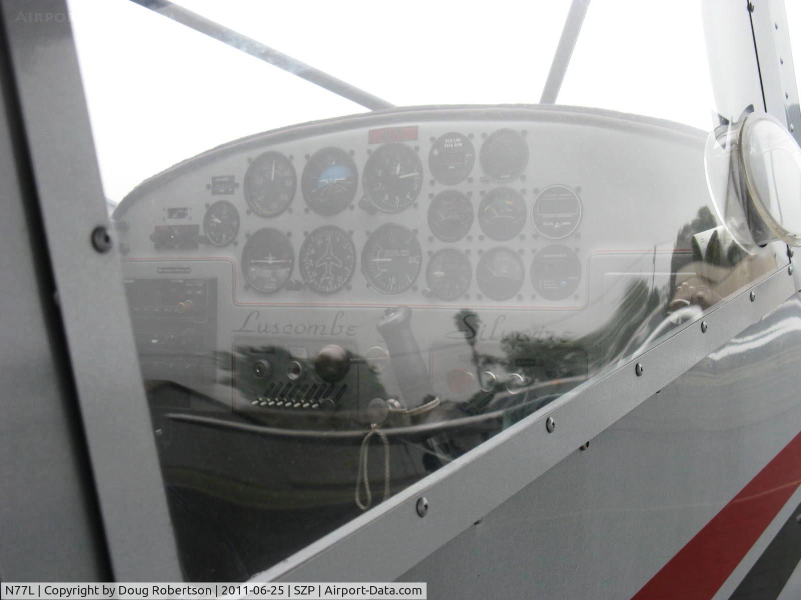 N77L, 1948 Luscombe 8A C/N 6339, 1948 Luscombe 8A, Continental C90 90 Hp, custom panel