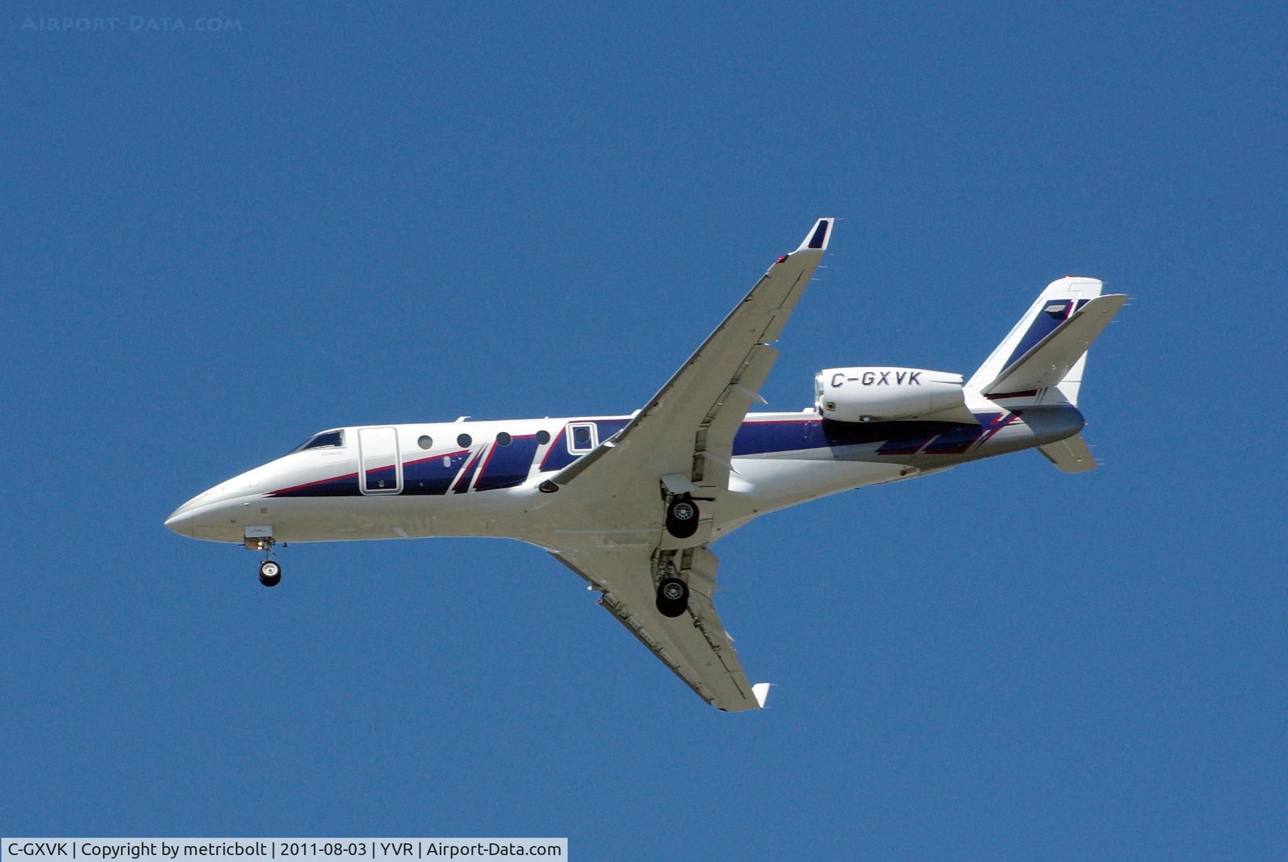 C-GXVK, 2010 Israel Aerospace Industries Gulfstream G150 C/N 283, Landing on a bright, sunny day .
