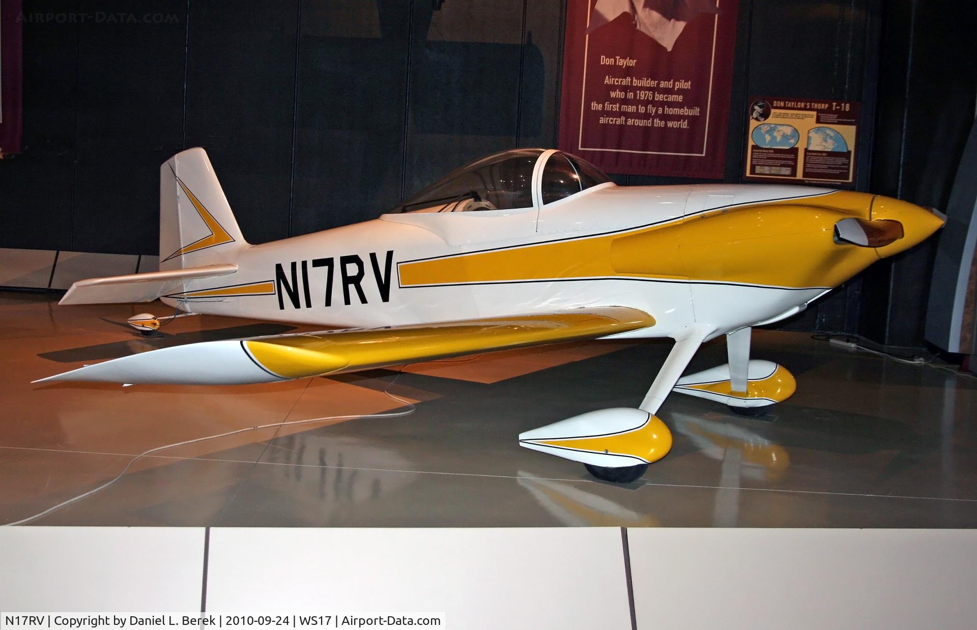 N17RV, 1971 Vans RV-3 C/N 173, This early Vans sportplane is on display at the EAA AirVenture Museum.