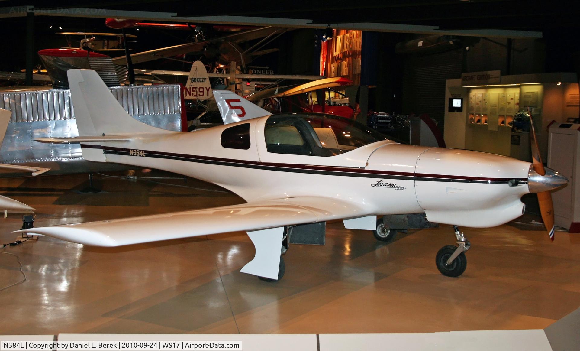 N384L, 1984 Lancair 300 C/N LN1984, This was the first aircfraft built by Lance Neibauer, which would go on to gain fame as the Lancair Lancer 200.