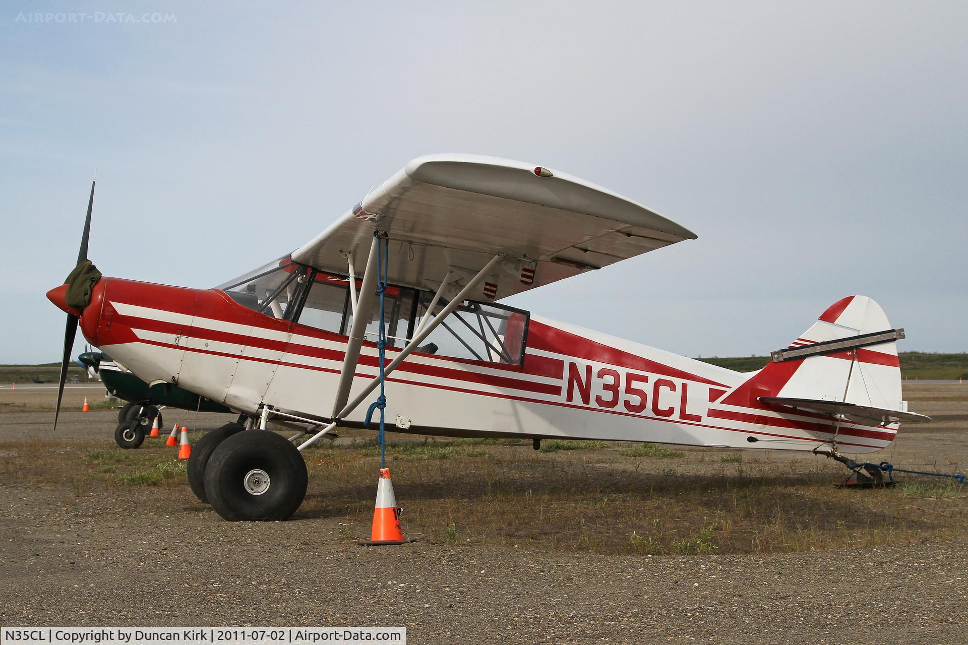 N35CL, 1989 Wag-Aero Sportsman 2+2 C/N 353, Parked on the GA ramp at one of the two airports in Nome....population 3500!