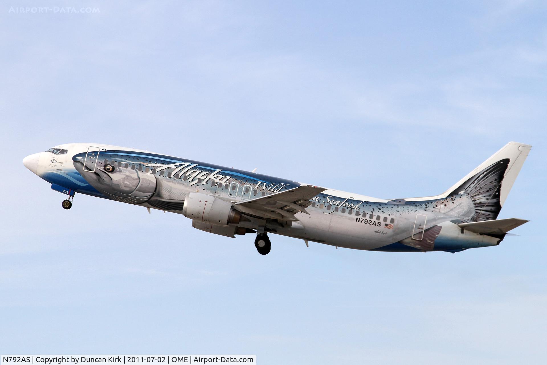 N792AS, 1997 Boeing 737-490 C/N 28887, My ride from Anchorage, the Salmon-Thirty-Salmon
